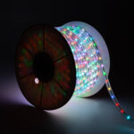 Gaine LED Ronde 220V RGB 36 LED/m BOBINE 50m Coupe 100cm IP65