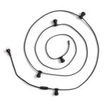 Guirlande Extérieure IP44 Câble Électrique Plat avec Douilles E27 sur Mesure Noire 25000 mm 25 m