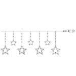 Guirlande extérieure à étoiles suspendues avec câble et prise électrique