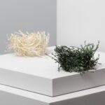 Guirlande LED enroulée, micro-lampes blanc chaud sur fil vert foncé