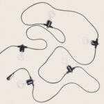 Kit Guirlande Lumineuse Extérieure 5m Noir + 5 Ampoules Filament LED E27 24V