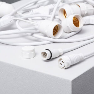 Guirlande Extérieure avec 8 Douilles E27 5.5m Blanche IP65