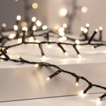 Guirlande LED câble noir à petites ampoules blanc chaud pour décoration