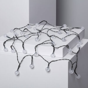 Guirlande LED Extérieure Solaire 30 Boules 5m Blanc froid 5000K