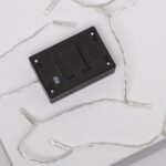 Guirlande LED extérieure 2m avec fils transparents et boîtier d'alimentation noir