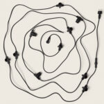 Guirlande LED Extérieure avec 10 Douilles B22 10m Noir IP44