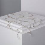 Guirlande LED fil fin argenté, LEDs blanc chaud, 3 m, alimentation à piles