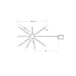 Guirlande LED étoile à branches radiales avec boîtier à piles
