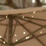 Guirlande LED pour parasol, petites ampoules blanches chaudes fixées aux arceaux