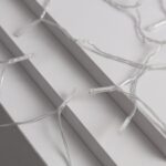 Guirlande LED fil transparent avec mini ampoules blanches