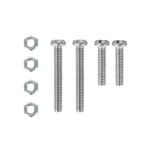 Vis machine à tête ronde fendue et écrous en acier zingué, assortiment de plusieurs longueurs