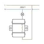 Interrupteur unipolaire IP54, boîtier rectangulaire avec pattes de fixation pour installation extérieure