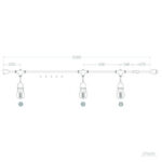 Guirlande guinguette blanche 5,5 m avec ampoules LED E27 suspendues