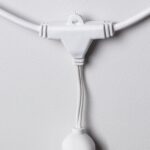 connecteur T de guirlande blanche avec douille suspendue