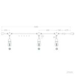 Guirlande lumineuse 5,5 m avec douilles et ampoules LED G45 E27 suspendues