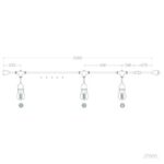 Kit Guirlande Waterproof 5.5m Noire + 8 Ampoules LED E27 Filament 4W Blanc chaud 2700K