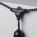 Guirlande guinguette noire, connecteur en T avec douille suspendue E27