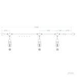 Guirlande guinguette noire 5,5 m avec ampoules LED G45 suspendues