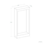 Balise sur pied en ciment gris rectangulaire ajourée 65 cm éclairage LED dimmable