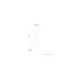 Lampadaire sur pied extérieur à abat-jour conique et base effilée, câble apparent, hauteur 110 cm