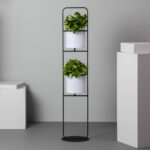 Lampadaire Extérieur Métal LED 5W RGB Pot de Fleurs Ø30 cm Rechargeable IP65