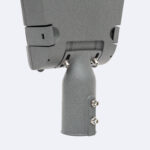 Lampadaire LED manchon de fixation gris métal avec vis et boulons apparents