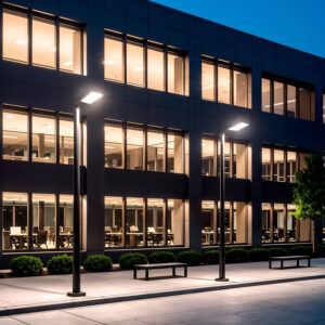 Lampadaire LED 150W Harlem Chip OSRAM Noir Blanc neutre 4000K