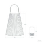 Lampadaire LED 1W Extérieur Nora