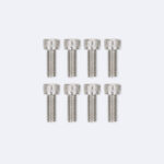Vis tête cylindrique six pans creux argentées filetées lot de 8