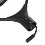 Lampadaire noir, boîtier de fixation de tête avec câble et connecteur étanche pour éclairage extérieur