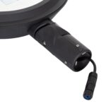 Lampadaire LED fixation cylindrique noire avec connecteur de câble externe