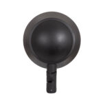 Tête de lampadaire ronde noire en métal, fixation pour mât