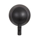 Lampadaire LED tête ronde noire avec support de fixation pour mât