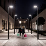 Lampadaire LED 40W Harlem Chip OSRAM Noir Blanc neutre 4000K