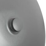 Luminaire extérieur capot gris métallique avec molette de réglage