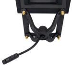 Luminaire extérieur noir, support de fixation métallique, câble avec connecteur