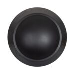 Tête de lampadaire ronde noire avec diffuseur en dôme