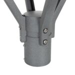 Lampadaire fixation cylindrique métal gris texturé avec vis de serrage