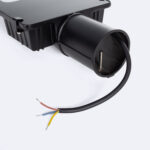 Câble de lampadaire extérieur noir avec fils dénudés