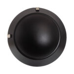 Applique murale extérieure ronde noire mate, diffuseur convexe