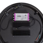 Lampadaire LED intérieur, boîtier rond noir avec driver Philips, dissipateur aluminium et câbles de connexion