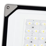 Luminaire LED rectangulaire, module à matrice de LED visibles, boîtier blanc avec cadre noir et vis inox