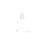 Lampadaire sur pied avec abat-jour conique et base ronde, hauteur 110 cm, diamètres haut 31 cm et base 29 cm