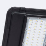 Luminaire LED extérieur rectangulaire noir avec module LED apparent