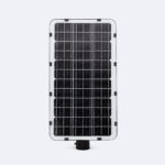 Panneau solaire pour lampadaire, cellules photovoltaïques noires, cadre blanc et support de fixation