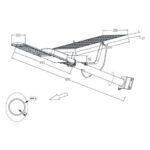 Lampadaire solaire LED avec panneau solaire plat, bras articulé de fixation et boîtier lumineux