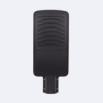 Lampadaire solaire LED noir boîtier rectangulaire à montage sur poteau