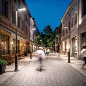 Lampadaire LED Solaire 13800 lm 170lm/W Sinaí avec MPPT et Détecteur de Mouvement Blanc neutre 4000K