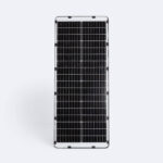 Panneau solaire rectangulaire à cellules noires avec cadre blanc pour lampadaire solaire