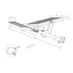 Lampadaire solaire LED avec panneau solaire rectangulaire intégré et bras incliné pour fixation sur mât